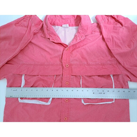 Tarpon Wear Vented Fishing Shirt Pink Roll Up Sleeves Boating Nylon USA Made - Picture 8 of 10